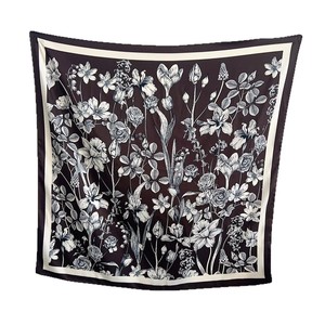 Pañuelo Cuadrado de Poliéster con Diseño Floral Vintage 2026, para un Estilo Moderno y Combinable con Todo - Product Image 3