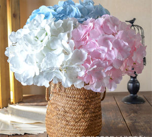 C-223 Accessoires de photographie de mariage en intérieur, vente en gros d'usine, fleurs artificielles en soie couleur champagne, bouquet d'hortensias artificiels à 5 têtes - Product Image 3