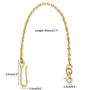Catena a portafoglio in ottone moda Accessoray per <span class=keywords><strong>uomo</strong></span>, fibbia in ottone puro con catena in ottone e può catena a portafoglio unica personalizzata - Product Image 4