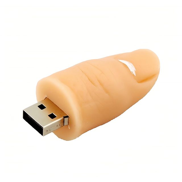 Finger Shaped USB Flash Drive | Cartoon Pendrive Memory Stick for Fun Data Storage & Promotions