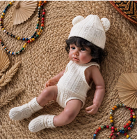 Lebensechte 12 Zoll Afroamerikanische Reborn-Babypuppe aus Vollsilikon Realistische Neugeborenen-Spielpuppe Kuschelige Komfortpuppe Geschenk