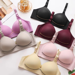 Underwear Factory Direct Sales Large Size Simple, Breathable, Comfortable Daily Women's <b>Bra</b>, <b>Thin</b> Cup Smooth <b>Bra</b> - Product Image 1