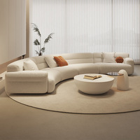 Ensemble de canapés sectionnels en tissu velours moderne, design créatif, canapé semi-circulaire pour hall de villa