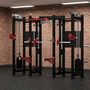 Machine de musculation tout-en-un robuste 8 postes 3-en-1 avec Smith, Cable Crossover et Rack à Squat, pour entraînement complet du corps multi-utilisateurs - Product Image 3