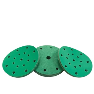 5 인치 125mm 녹색 후크 앤 루프 PET 필름 샌딩 디스크 사포 연마지 자동차 금속 벽 연마 - Product Image 2