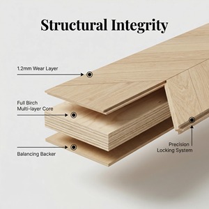 Parquet en chêne blanc de style château français, 770x152mm, avec contrôle acoustique, pour salons de luxe et utilisation extérieure - Product Image 4