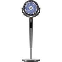 Ventilateur de circulation d'air oscillant 50W avec lumière LED, ventilateur sur pied, commande vocale et télécommande, ventilateurs de circulation au sol avec fonction d'aromathérapie