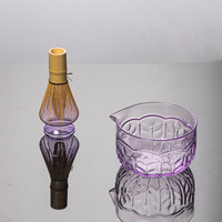 Bouilloire à café en verre japonais spéciale écologique de qualité alimentaire résistante à la chaleur conception d'oreille de blé pour le thé de l'après-midi