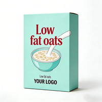 Boîte de céréales de petit-déjeuner en carton de luxe, flocons d'avoine faibles en gras, emballage OEM ODM, boules fruitées, cornflakes, boîte de céréales de petit-déjeuner 250g