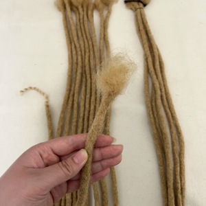 #613 couleur 28 pouces 1.2cm blonde bouclés extrémités vraies <span class=keywords><strong>mèches</strong></span> de cheveux humains pour les femmes africaines noires tressage style Dreadlocks en stock - Product Image 2