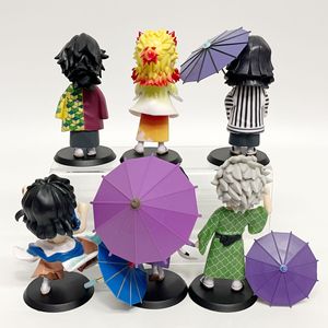 Set de 6-7 Figuras de PVC de Anime de Tamaño <span class=keywords><strong>Mini</strong></span> de Nezuko, Tanjiro y Kochou <span class=keywords><strong>Shinobu</strong></span>, Muñecos, Estatuillas, Adornos, Derivados de Animación - Product Image 3