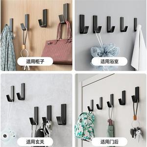 Wall Mounted Adhesive <b>Hooks</b> Rectangle Minimalist Self-Adhesive For Clothes Hats Bathroom Storage - Product Image 4