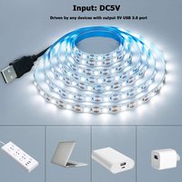 Bande LED Ambilight pour téléviseur PC Dream Screen USB DC5V SMD2835 60LEDs/m, couleur unique personnalisée WW/PW/CW/rouge/vert/bleu