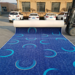 Tapis de couloir d'hôtel au design classique, tapis de sol d'hôtel de luxe, tapis à poils coupés, tissé à la machine, polyester, sur mesure 4m - Product Image 1