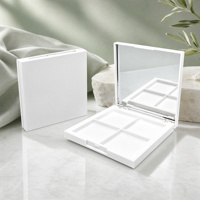 Palette à paupières vide carrée en plastique avec miroir, personnalisable en usine, pour fard à paupières, blush, maquillage, emballage cosmétique