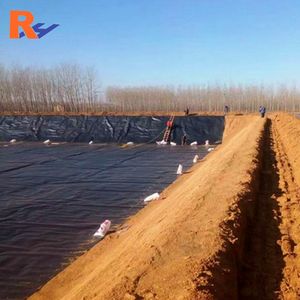 HDPE Geomembranlar Güçlü Geomembran Kanalizasyon Arıtma Lagünü Kaplaması HDPE Siyah Örtü Atıksu Yönetimi için - Product Image 1