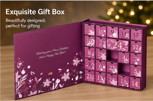 Wholesale 24 Drawer Purple Book Shaped Drawer <b>Box</b> Rigid Cardboard <b>Empty</b> Mystery Blind <b>Box</b> for Jewelry and Surprise <b>Gift</b> <b>Box</b> - Product Image 5