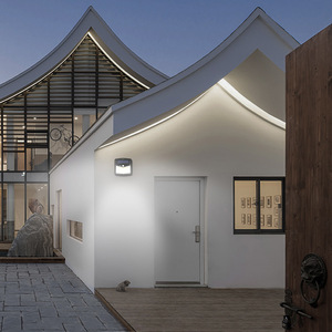 Solar Outdoor Wall Lamp <b>LED</b> 20 Degree Beam Angle Human Body Induction Waterproof For Courtyard Villa <b>Lighting</b> - Product Image 1