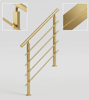 Rampe d'escalier moderne minimaliste en métal avec revêtement en poudre pour escaliers intérieurs