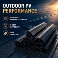 Joint d'étanchéité sur mesure en EPDM pour module photovoltaïque, profil en T, extrusion de caoutchouc étanche pour systèmes de protection de cadres de montage solaire
