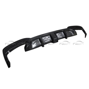 MT Style Rear Bumper Lip Carbon Fiber Fins Spoiler Winglet Splitter with <b>LED</b> <b>Diffuser</b> for BMW F06 F12 F13 M6 2014+ - Product Image 4