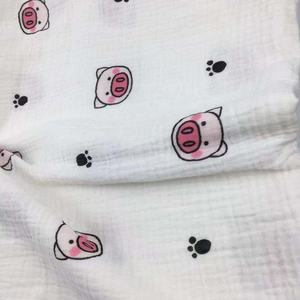 Tissu lavé au sable imprimé en mousseline <span class=keywords><strong>de</strong></span> <span class=keywords><strong>gaze</strong></span> double couche froissée en <span class=keywords><strong>coton</strong></span> léger 216828 pour la couverture <span class=keywords><strong>de</strong></span> literie et <span class=keywords><strong>de</strong></span> vêtements <span class=keywords><strong>de</strong></span> bébé garçon - Product Image 2