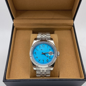 Men's Business Stainless Steel <b>Automatic</b> Mechanical Watch with Arabic Numerals Dial NH35 Movement <b>Wristwatch</b> - Product Image 2
