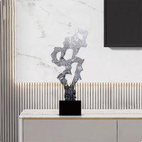 Sculpture abstraite de luxe Fengshui en résine pour la décoration de la maison et de l'hôtel, sculpture abstraite en résine pour le hall, le bureau et la décoration intérieure