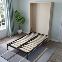 Cama Murphy Invisible que Ahorra Espacio, Cama Plegable de Pared de Dos Niveles con Estructura de Acero y Sofá para Dormitorio