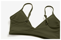 Soutien-gorge de sport pour femme GH, couleur unie, décolleté en V profond, en nylon et élasthanne, respirant, séchage rapide, dos torsadé, avec coussinets amovibles