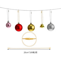 Cordon ciré coréen doré et argenté de 20 cm, cordons multicolores pour étiquettes de Noël, pour boîtes cadeaux et étiquettes de vêtements