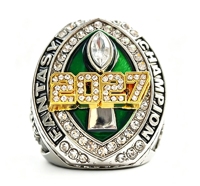 Nouvelle bague de championnat de football Dream 2027 pour hommes, bijou sportif en alliage de zinc, ensemble de bagues de rugby dorées