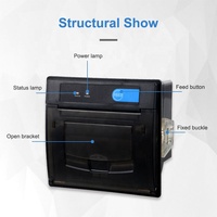 Printer Thermal Panel Mount 80mm EP-300 untuk Kios, Antarmuka USB RS232 TTL, Kompatibel ESC/POS, Tersedia untuk Peralatan Terintegrasi