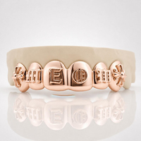 Grillz in Argento Sterling S925 con Moissanite a 6 Denti, Lettera Iniziale Gotica, Croce, Gioielli Hip Hop, Grillz Personalizzati