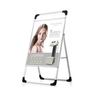 Panneau d'affichage publicitaire extérieur double face Cadre en A en acier et aluminium 32mm 25mm PVC Présentoir pour affiches mobiles pour les promotions de rue