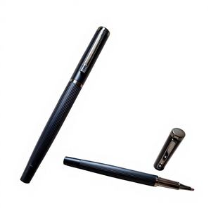 Regalos Empresariales, Bolígrafo con Grabado de Logotipo Personalizado, Diseño de Rayas de Primera Clase, Bolígrafo Clásico de Metal Ecológico para la Firma de Hombres - Product Image 1