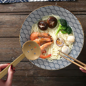 Muỗng Canh Nhà Bếp Bằng Gỗ Tùy Chỉnh Muỗng Canh Ramen Cán Dài Muỗng Có Rãnh Muỗng Lẩu - Product Image 5