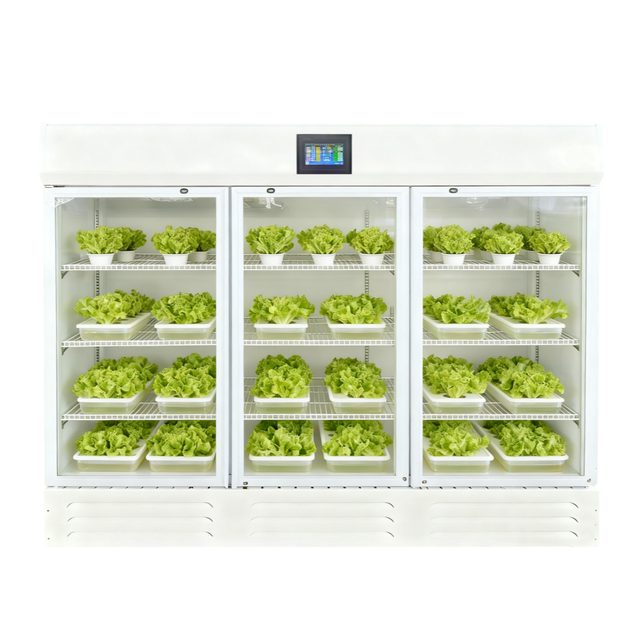 Three-Door Intelligent Planting System Indoor Hydroponic Equipment with APP/Touch Screen Control and Contemporary Design