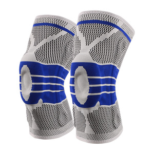 Rodillera Magnética de Silicona Gris Azul Unisex Protección Básica para Baloncesto y Deportes - Product Image 1