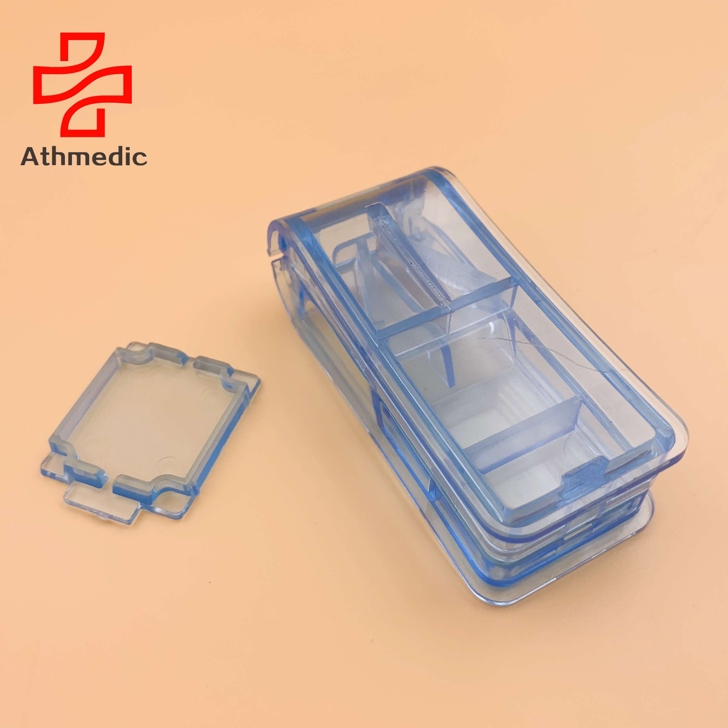 2025 Athmedic Food Grade Multifunctional Promotional Pharmacy Drug Cutter Medicine Spliter Transparent Pill Cutter