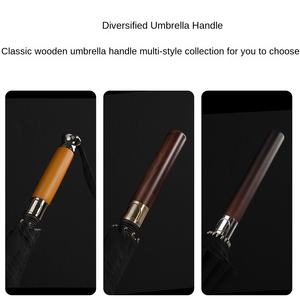 Paraguas de Golf Clásico de Madera Semiautomático, Extra Grande, para Hombre, de Negocios y Viaje, con Varillas de Hierro y Diseño Recto, Venta al Por Mayor - Product Image 4
