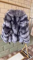 Manteau en fourrure de renard véritable de luxe pour femme, court, chaud et épais pour l'hiver, veste élégante en fourrure de renard à motif en V, vêtement d'extérieur en fourrure chevron