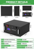 CERRNSS 5kw 10kw Onduleur Métal Rack Pack Batterie Phosphate Rechargeable Prismatique 48V 100AH 200AH Lifepo4 Lithium Ion Batteries