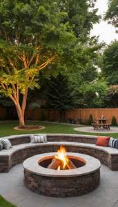 Table de cheminée extérieure de style rustique pour le chauffage de patio de cabine et les repas de jardin - Product Image 3