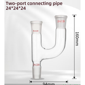 Tabung penerima vakum kaca lurus dan melengkung untuk laboratorium distilasi OEM dapat disesuaikan perlengkapan Lab Kepala Penghubung - Product Image 6