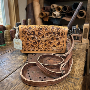 Sac bandoulière de luxe en cuir de haute qualité, motif floral, fait main, style western, sac de cowgirl, longue frange, fait sur mesure, mode bohème - Product Image 2