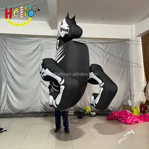 Creatieve Opblaasbare Walking Opblaasbare Zwarte Paard Kostuum Opblaasbare Zebra Voor Parade Event Decoratie