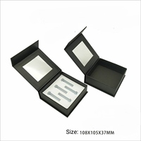 Custom Riciclabile bellezza pieghevole chiusura magnetica coperchio regalo scatola di carta con finestra trasparente e inserto in schiuma Eva per cosmetici
