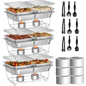Proveedores Desechables Chafer Stand <span class=keywords><strong>Chafing</strong></span> Kit Tamaño completo Wire Rack <span class=keywords><strong>Chafing</strong></span> <span class=keywords><strong>Dish</strong></span> Buffet Set Con Combustible Para Catering - Product Image 1