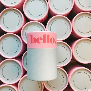 Boîte d'emballage de parfum de cylindre de tube de carton recyclé biodégradable personnalisé pour bouteilles de 150ml 200ml